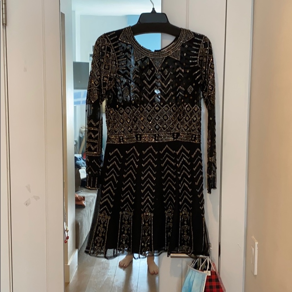 Black mini dress